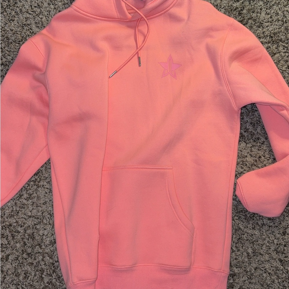 Jeffree Star Coral Pink Hoodie Sweater oversized unisex